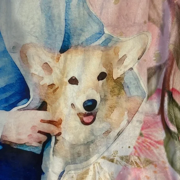 π Queen Elizabeth II art, queen memorial throw, wall art, floral gift, blanket - Picture 4 of 12